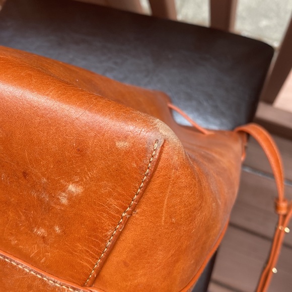 Mansur Gavriel Bucket Bag in Brandy/Brick with Raw Interior - Picture 14 of 16